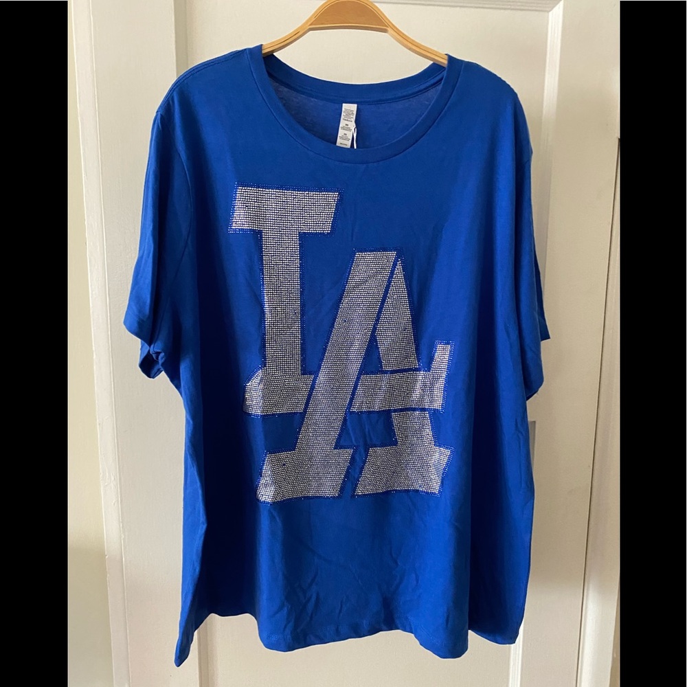 Dodger blue oversized bling bling LA t-shirt 2XL